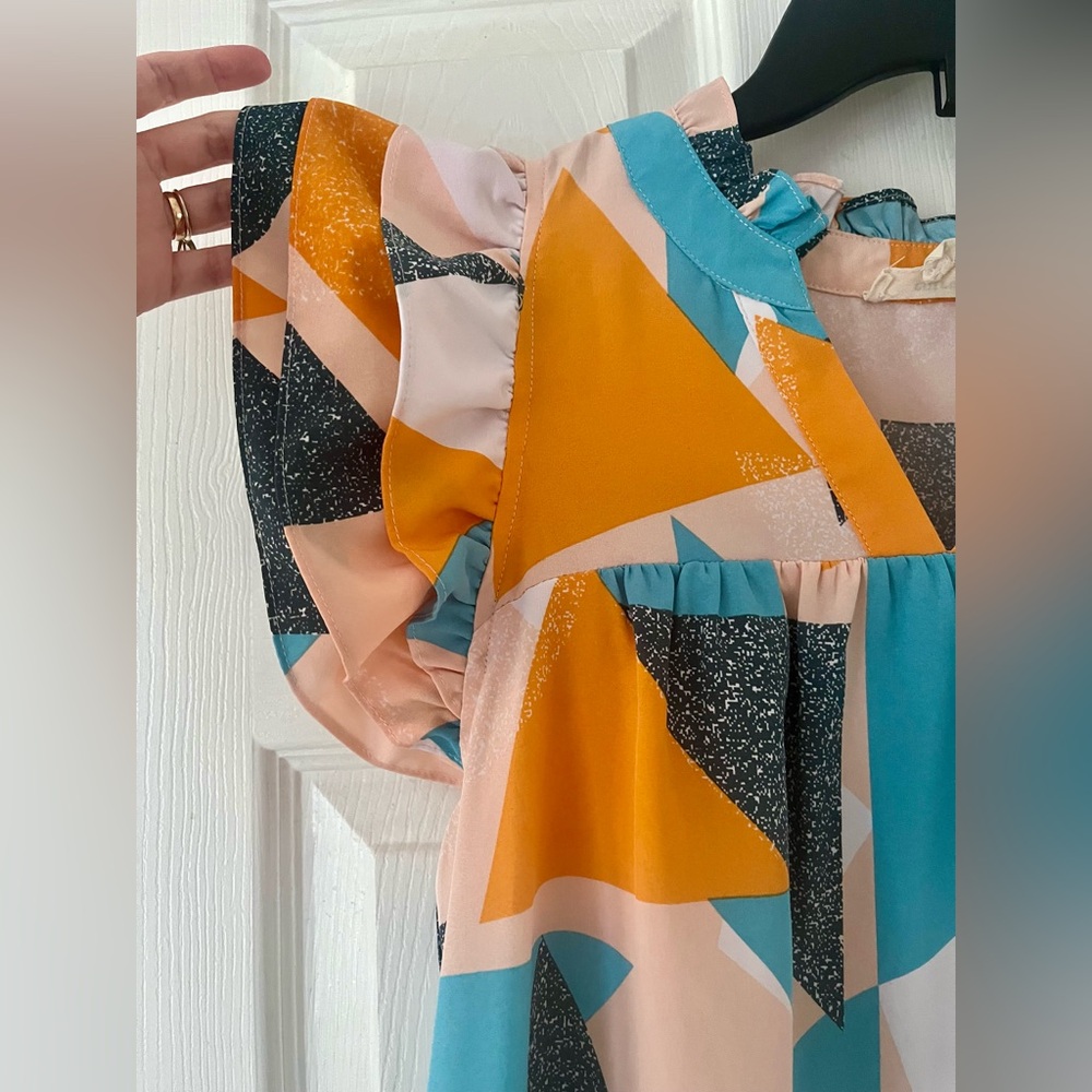 Entro Multicolor Ruffle Top - Picture 3 of 4